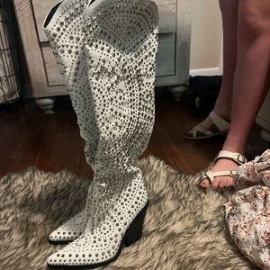 Studded cowboy boots